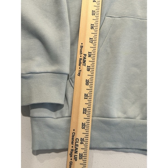 PUMA Faux Embroidered Floral Hoodie Fleece Pullover Blue Women's Size‎ Large - Picture 7 of 11